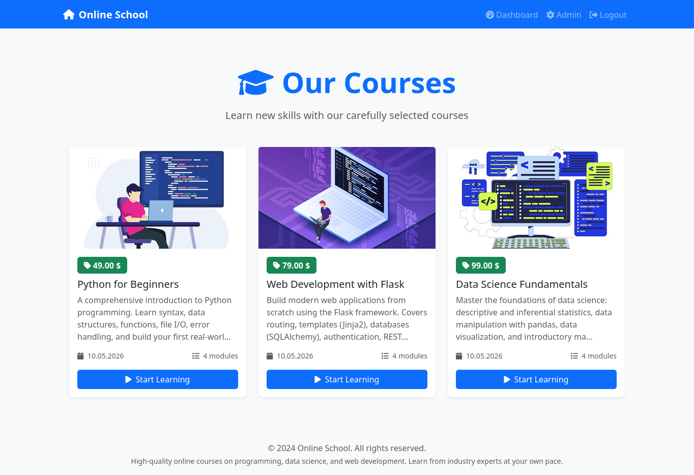 online-school screenshot