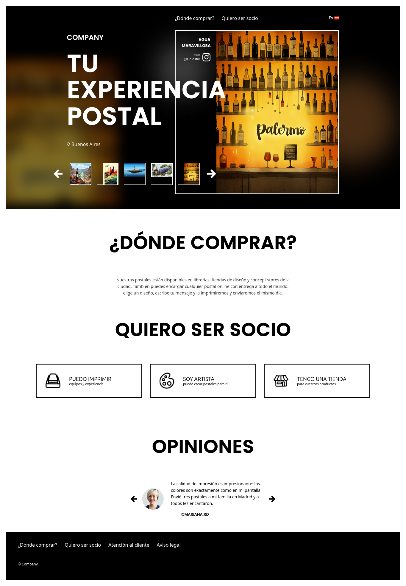 postcard-marketplace screenshot